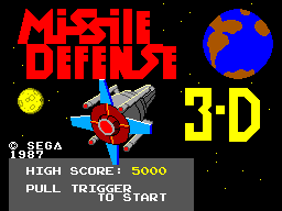 Missile Defense 3-D (USA, Europe) Title Screen
